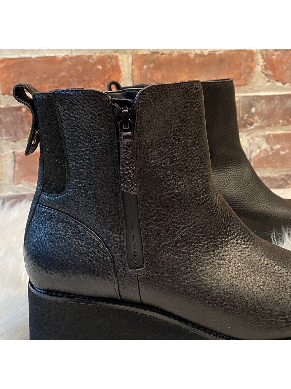 Cole Haan ZERØGRAND Cityquest Waterproof Wedge Chelsea Boots, Size 8.5B - Picture 15 of 17